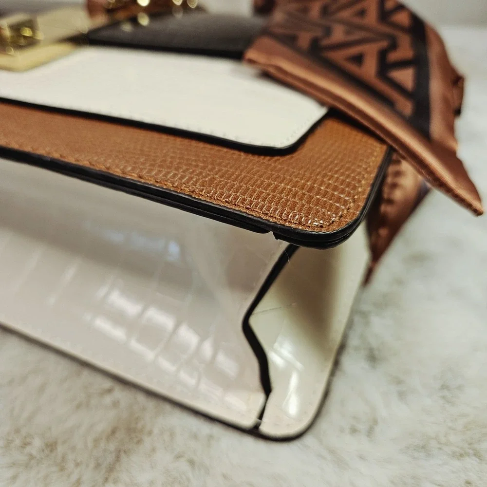 Aldo Handbag Satchel Croc‎ Embossed Adj Crossbody Strap Office Core Capsule
